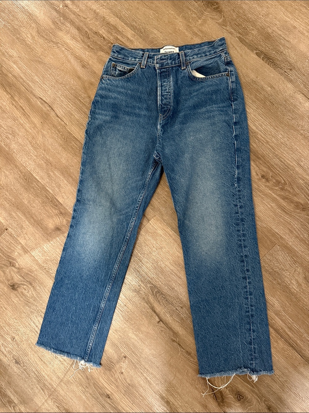 Reformation Jeans - Hanna Mid Rise Relaxed Jeans - Picture 1 of 5